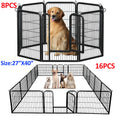 Dog Playpen with Door, Outdoor/Indoor Foldable Metal Pet Fence, Heavy Duty Puppy Exercise Pen for Yard, RV Camping, DIY Pet Cage