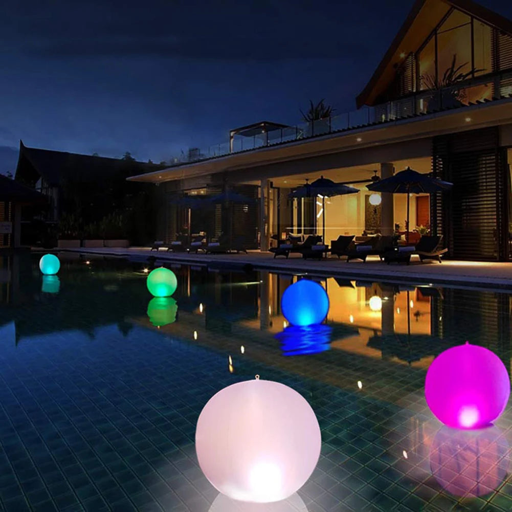 Beach Summer Outdoor Pool Play Ball Outdoor Inflatable Glowing Beach Kid Adult Ball  Sport LED Light Ball
