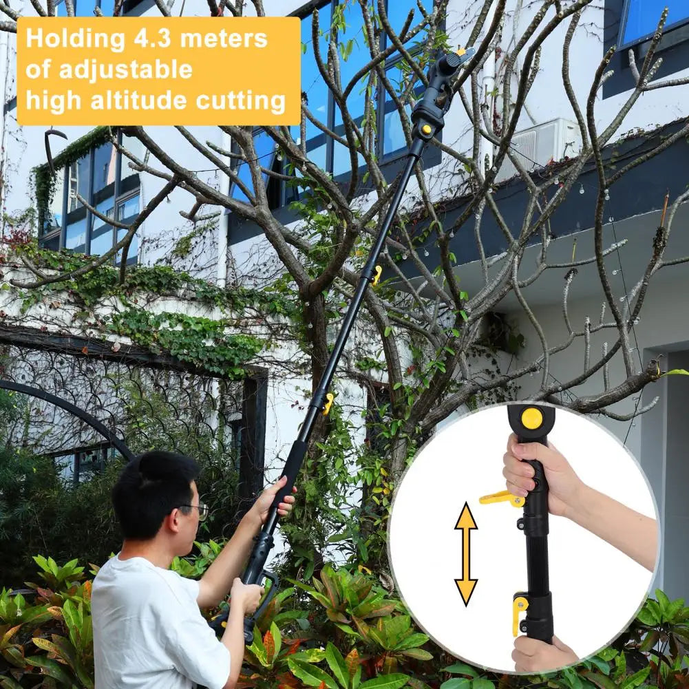 2-in-1 Cordless Pole Saw & Mini Chainsaw with 2 x 2.0Ah Battery, 4.9-7.5ft Adjustable Pole Saw for Tree Pruning