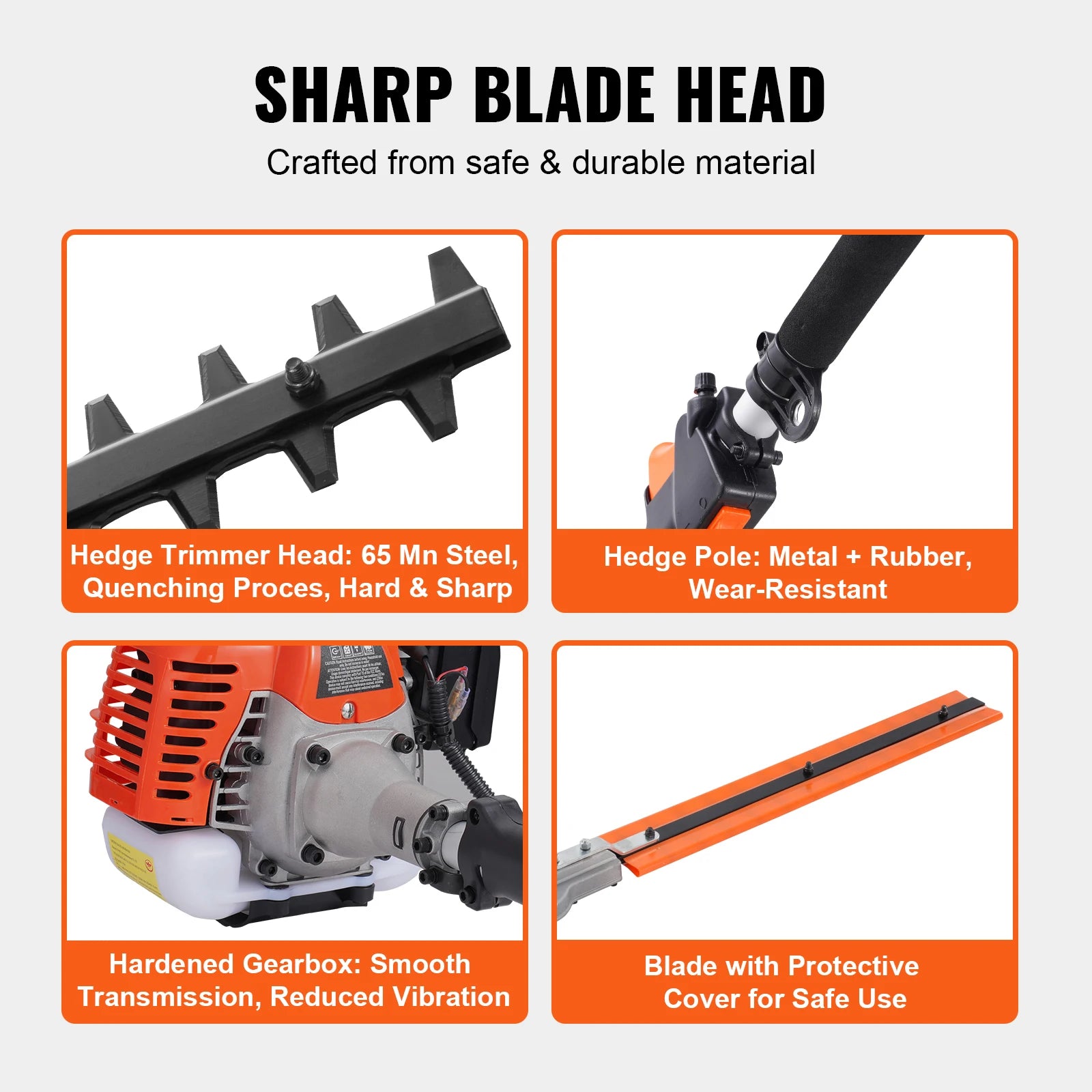 5-in-1 Multi-Functional Trimming Tools, 26cc Gas, Hedge Trimmer, String Trimmer, Edger Pole Saw, Chainsaw, Pruner