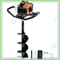 52cc Gas Powered Post Hole Digger 1450W Earth Auger 8" Drill Bit Extension Rod Farm Garden Tool EPA