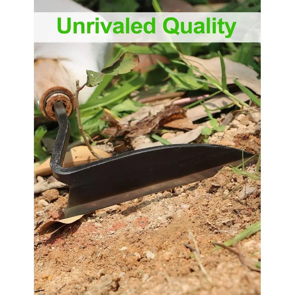 Weeding Sickle Hoe, Gardening Tool, Weed Remover, Hand Weed Cutter, Scythe with High Carbon Steel Blade for Cutting Grass, Soil