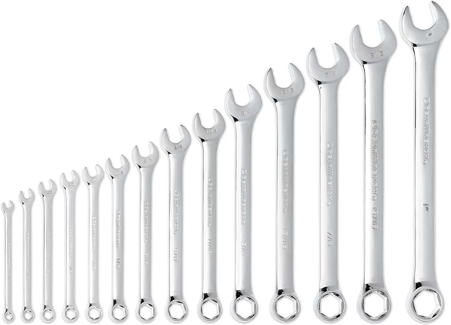 14-Piece 6-Point SAE Combination Wrench Set, Durable Tools for Automotive and DIY Projects