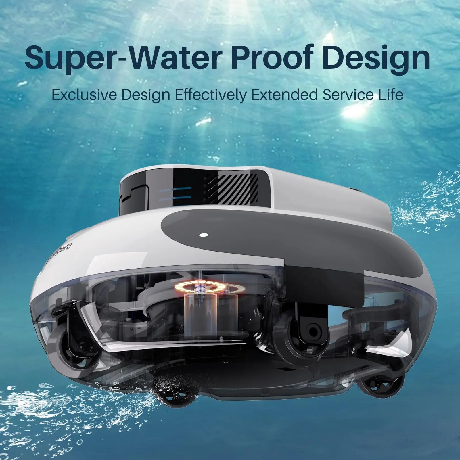 Cordless Pool Cleaner with 5000mah Up to 120 Mins Run time Two Adjustable Path Planning Method Ideal Robotic Pool Vacuum Cleaner
