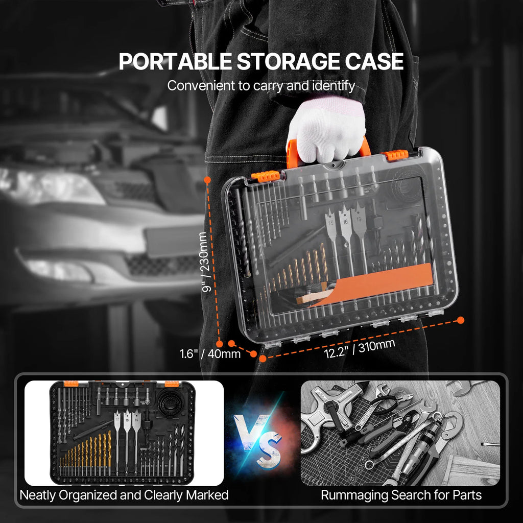 SucceBuy 246PCs Drill Bit Set Screwdriver Bit Set Suitable Drilling and Screw Driving Drill Combo Bit Sets