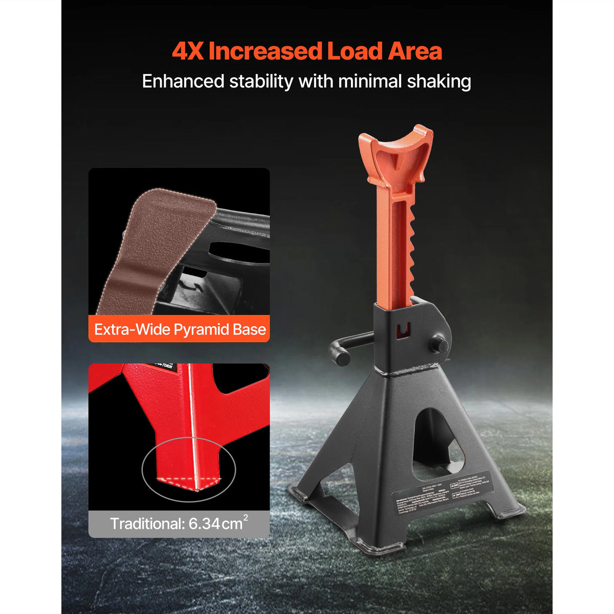 SucceBuy Jack Stands 3 Ton/6 Ton Capacity Heavy Duty Steel Jack Auto Stands with Locking for Lifting SUV Pickup Car and UTV/ATV
Item Model Number: HM3141B/HM3141C/HM6141C
