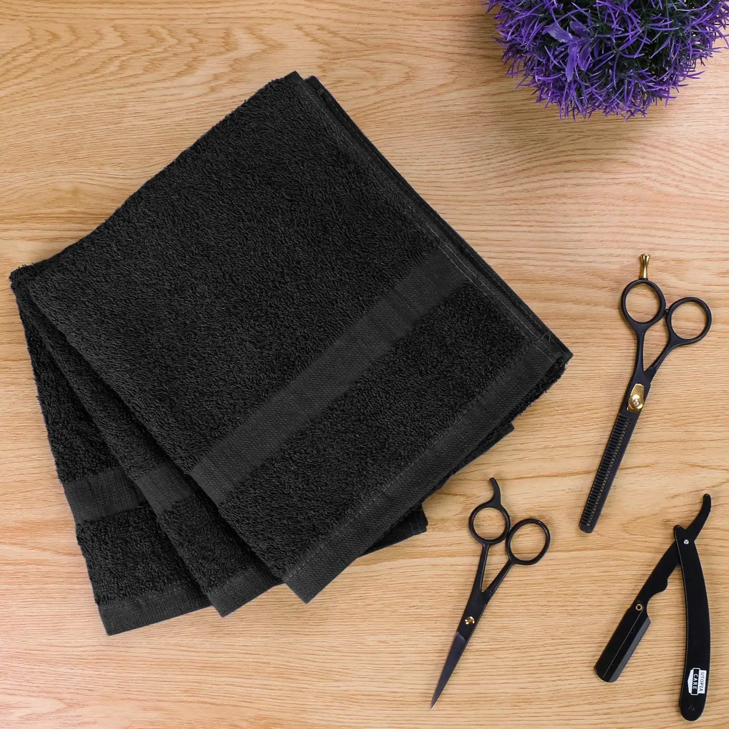 24-Pack Salon Towels, 16x27 Inches, Highly Absorbent Cotton, Various Uses.