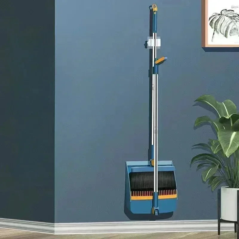 Household Broom & Dustpan set Individual sweep broom Foldable Dustpan With Comb Teeth for Cleaning Broom
