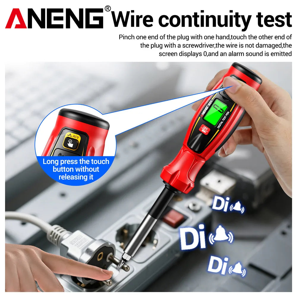 ANENG B21 NCV Voltage Tester Pen, Rechargeable AC 30~1000V Non Contact Detector, Live/Null Wire Breakpoint Finder Screwdriver, Electrician Test Tool