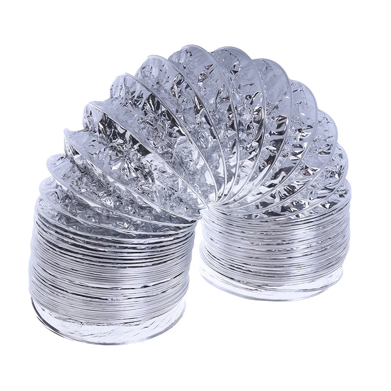 4" Dryer Exhaust Hose, PVC/Aluminum, Flexible Exhaust Duct