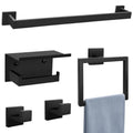 5-Piece Bathroom Hardware Set Brushed Gold Towel Bar Set, Stainless Steel Towel Holder Set for Bathroom, Wall-Mounted Towel Rack