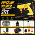 Cordless High-Pressure Car Cleaning Gun, Cordless High-Pressure Spray Washer — A Courtyard/Garden Irrigation Tool, Comes With A Battery, Foam Cannon, and Long Hose