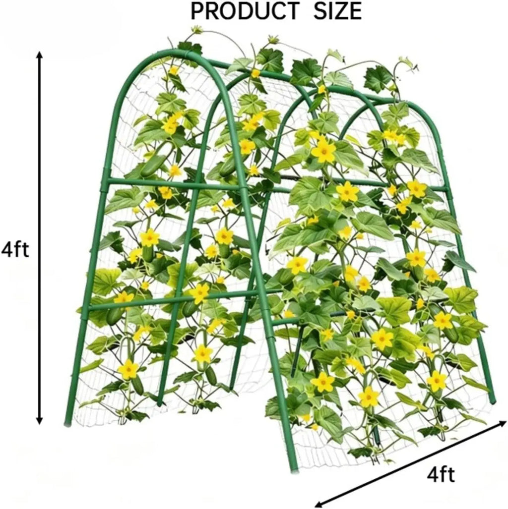 Garden Arch Trellis for Raised Beds, Plant Support for Cucumbers, Melons, Grapes, Roses & Climbing Vegetables