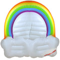 Swimline 68" Inflatable Swimming Pool Float 3-Person Rainbow with Clouds Island - White Green
