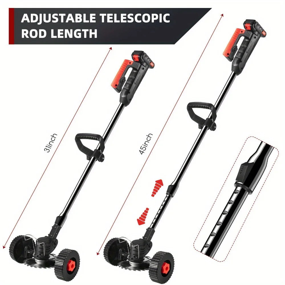 Weed Wacker, 2 x 24V Batteries, 1500mAh, Stringless Brush Cutter