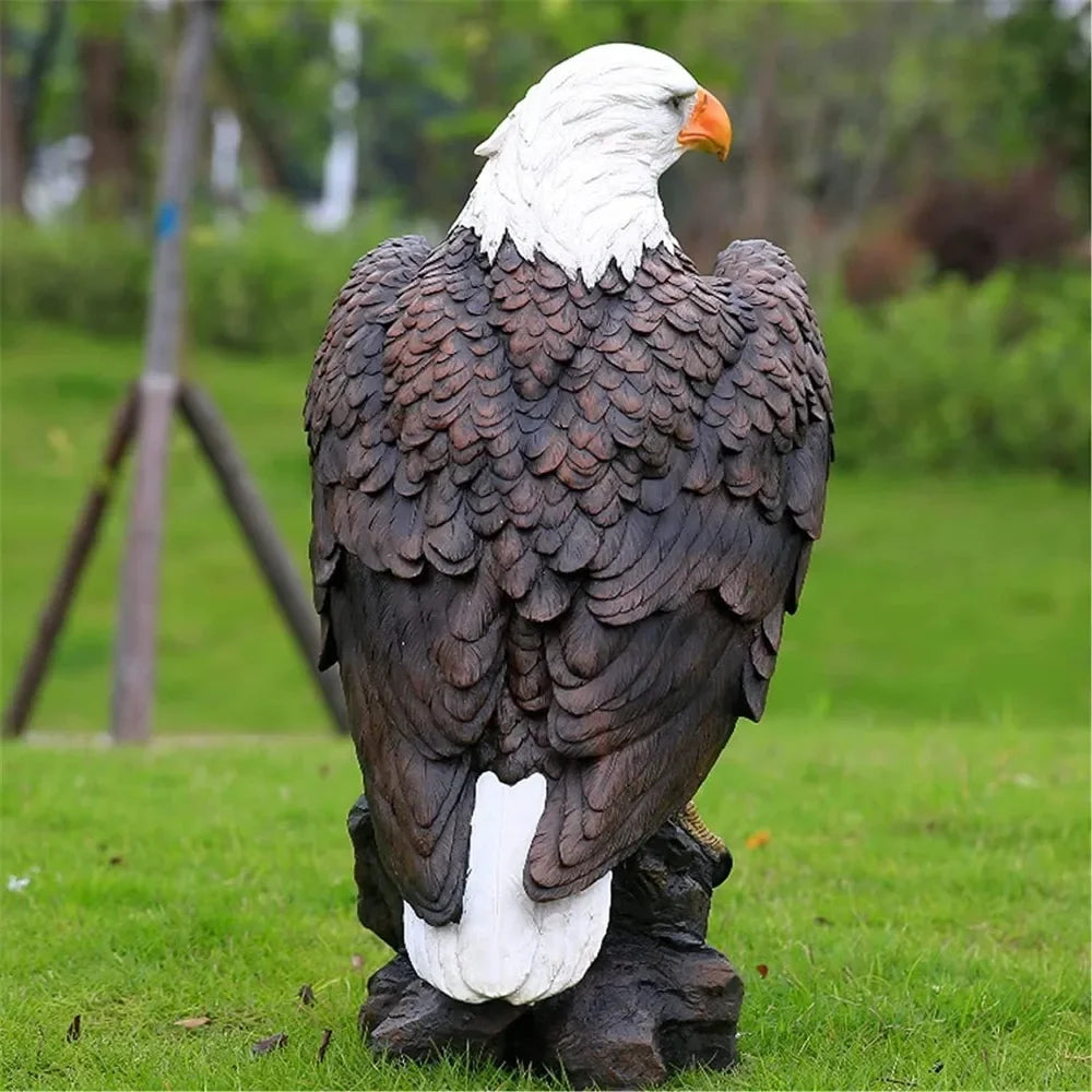 Garden and Yard Statue, Flight of Freedom American Bald Eagle Bird Statue, Hand-Painted Bald Eagle Yard Decor