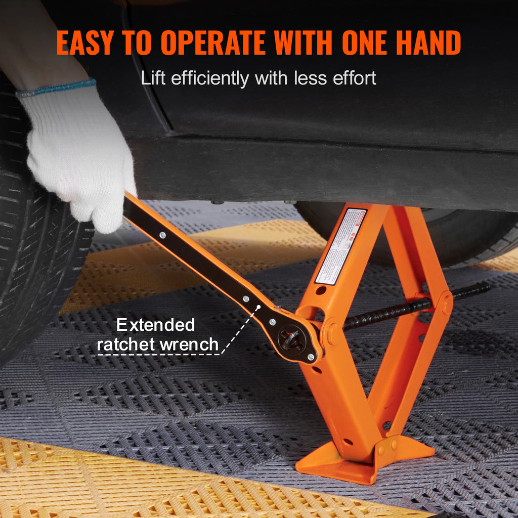 SucceBuy Scissor Jack 2.5 Ton/5512 lbs Scissor Car Jack 3.7"-17.1" Lifting Range Scissor Lift Jack Portable Tire Jack for Car