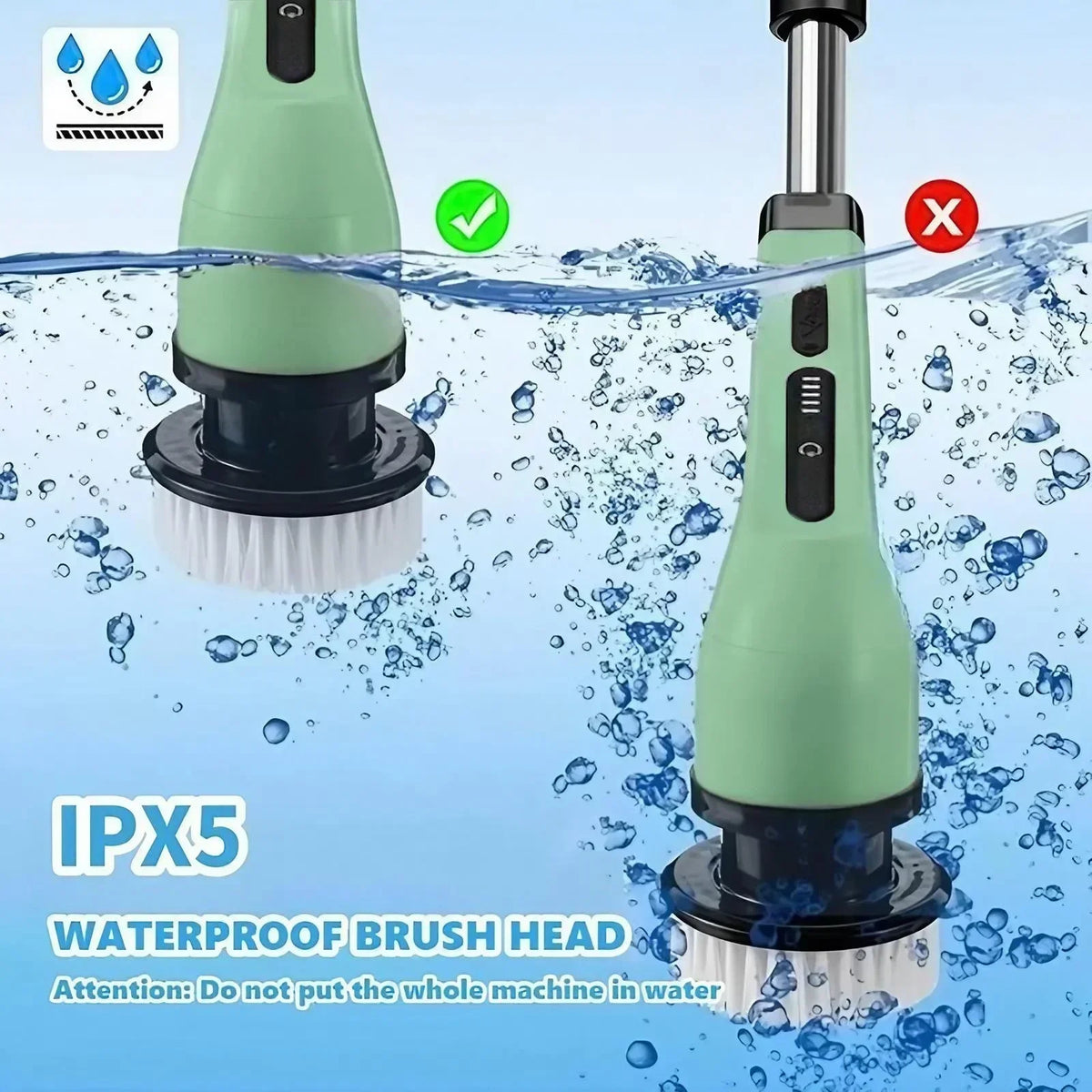 Cordless Electric Spin Scrubber Rechargeable Power Cleaning Brush with 3 or 9 Replaceable Brush Heads Powerful Motor Metal Gear System Extendable Rod Adjustable Handle for Bathroom Kitchen Car Tile Floor Bathtub Shower Grout