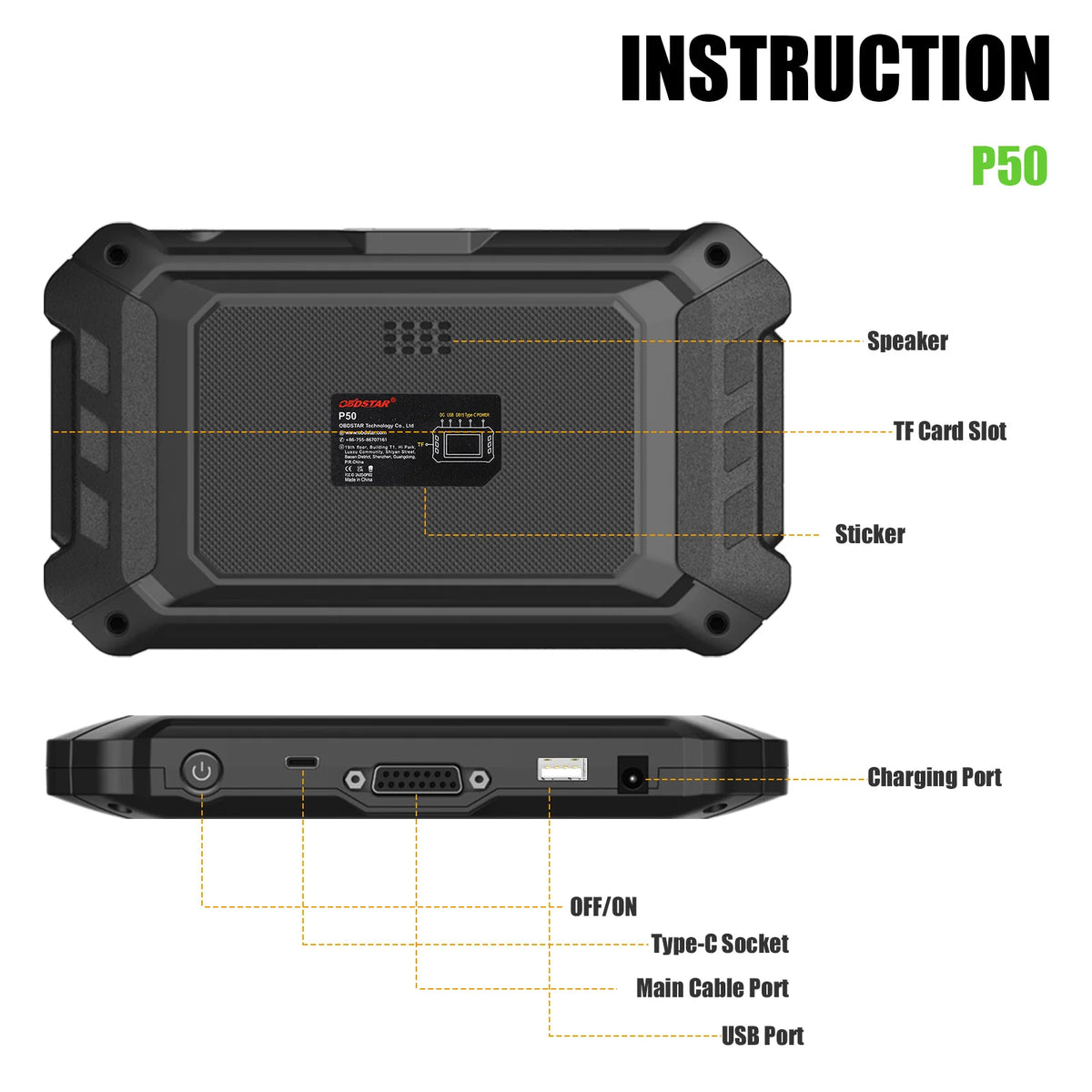 OBDSTAR P50 Airbag Reset + PINCODE Intelligent Airbag Reset Equipment Covers 102 Brands and Over 16000+ECU Part No.with P004/CAN FD