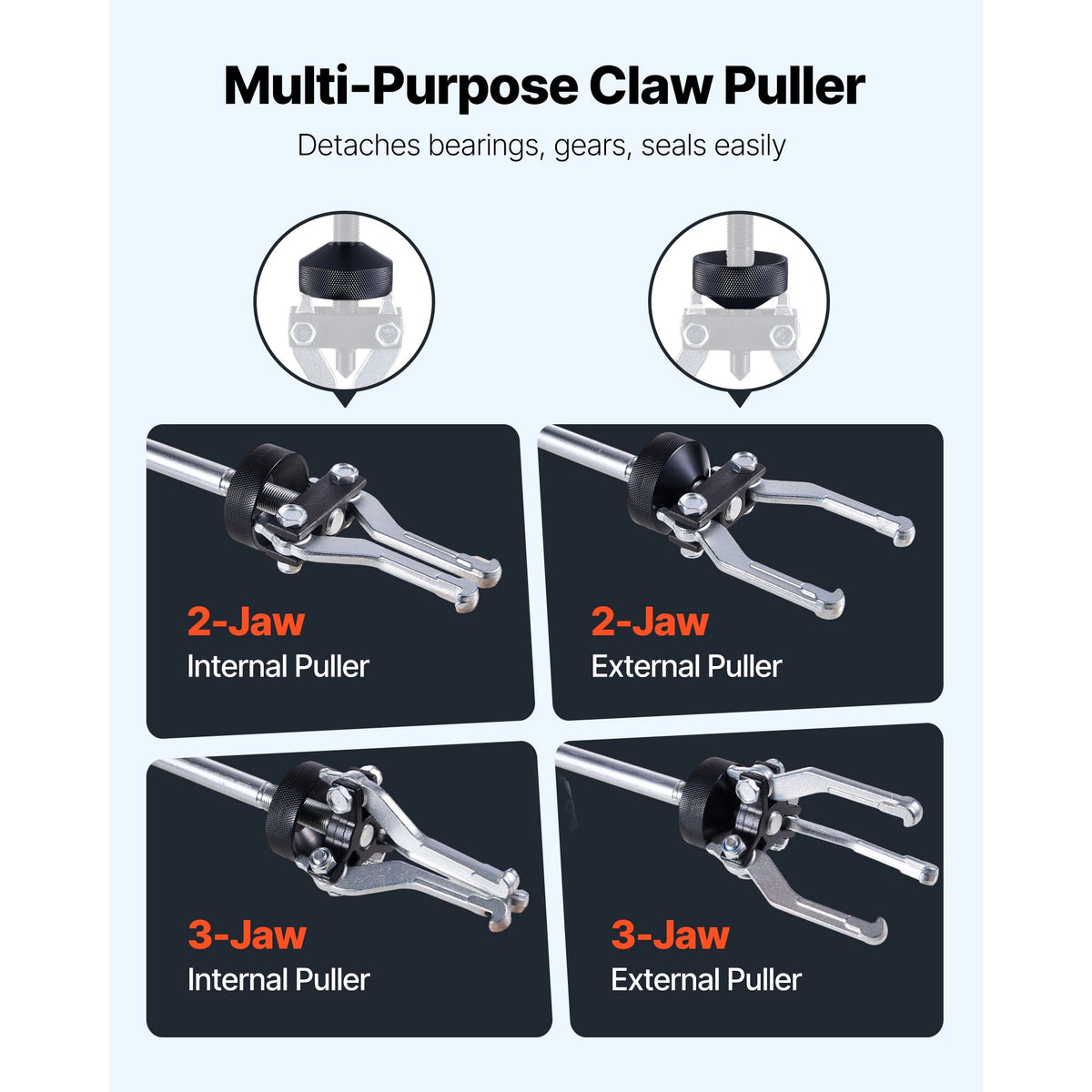 SucceBuy 9-Way Slide Hammer Puller Set Front Wheel Hub Bearing Remover Axle Bearing Puller Tool Kit and Slide Hammer Remover Set
 XC9027C/XC8670/XC2120