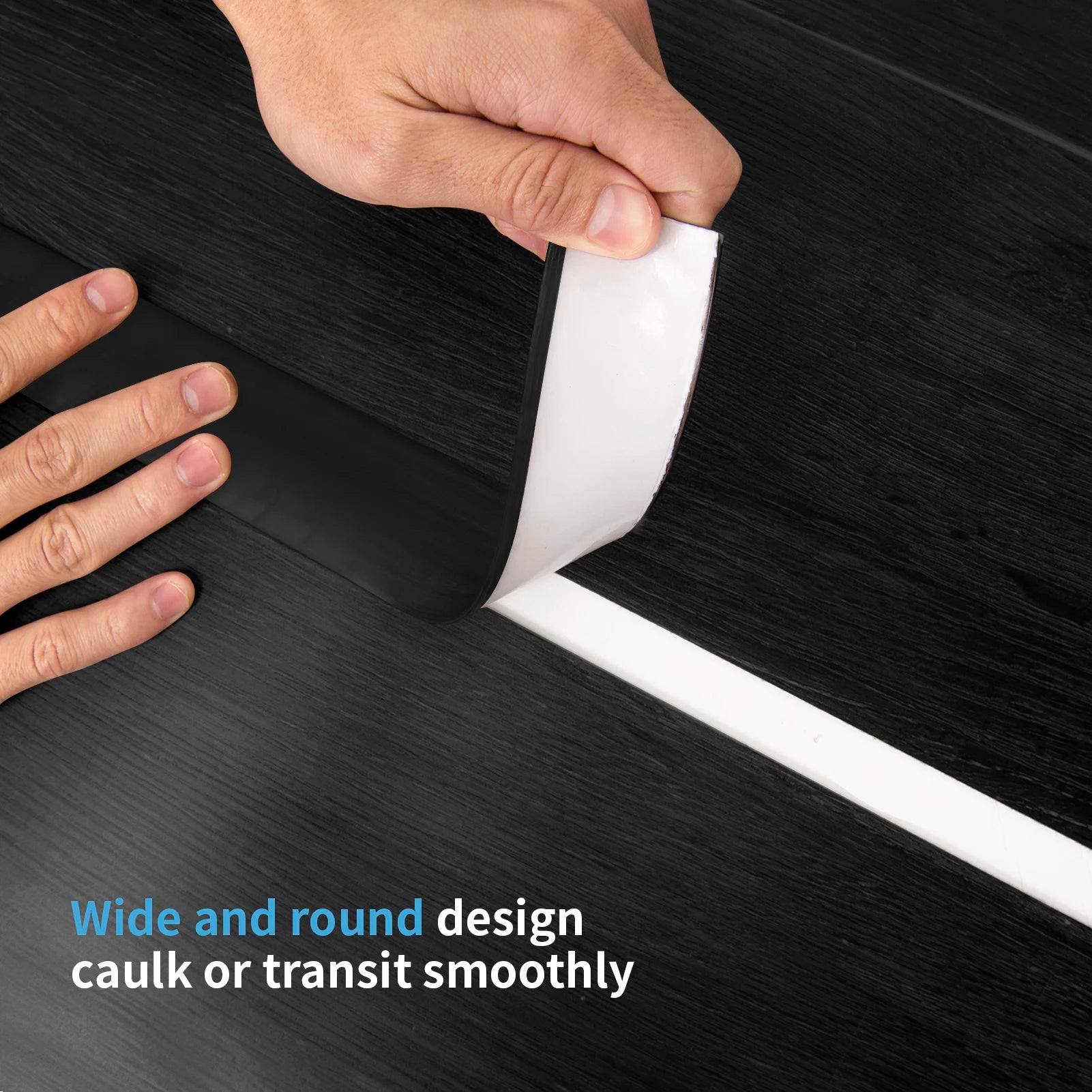 Art3d 10ft Self Adhesive Vinyl Floor Transition Strip, 10 Feet Laminate Floor Strip, Floor Flat Divider Strip for Joining Floor Gaps