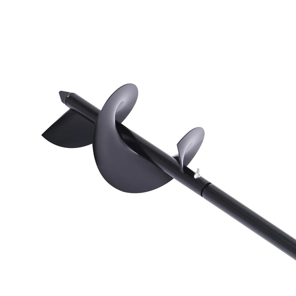 Manual Hand Earth Auger, Fence Post Drill Soil Digger, Hole Borer Digger Bit, 6 in, 30cm Handle, with 1 Pair Gloves