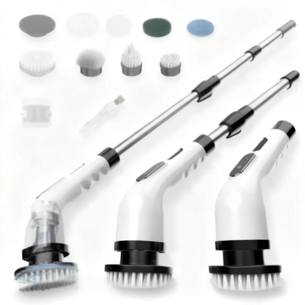 Premium Cordless Electric Spin Scrubber Long Handle Power Scrubber for Bathroom Tub Kitchen Tile Cleaning Must Have 2026