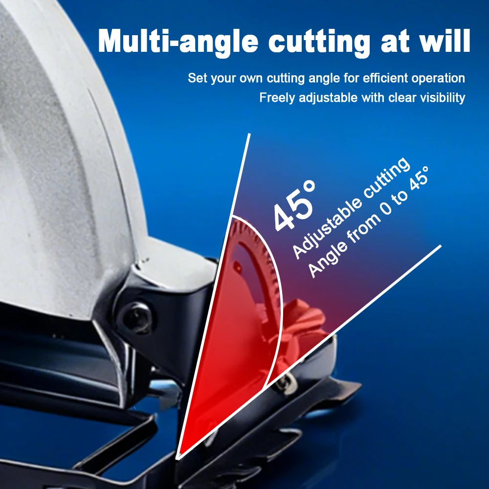 7-inch Cordless Circular Saw Brushless Electric Woodworking Saw, Board Cutting Power Saw 0-45°, For Makita or Dewalt Battery