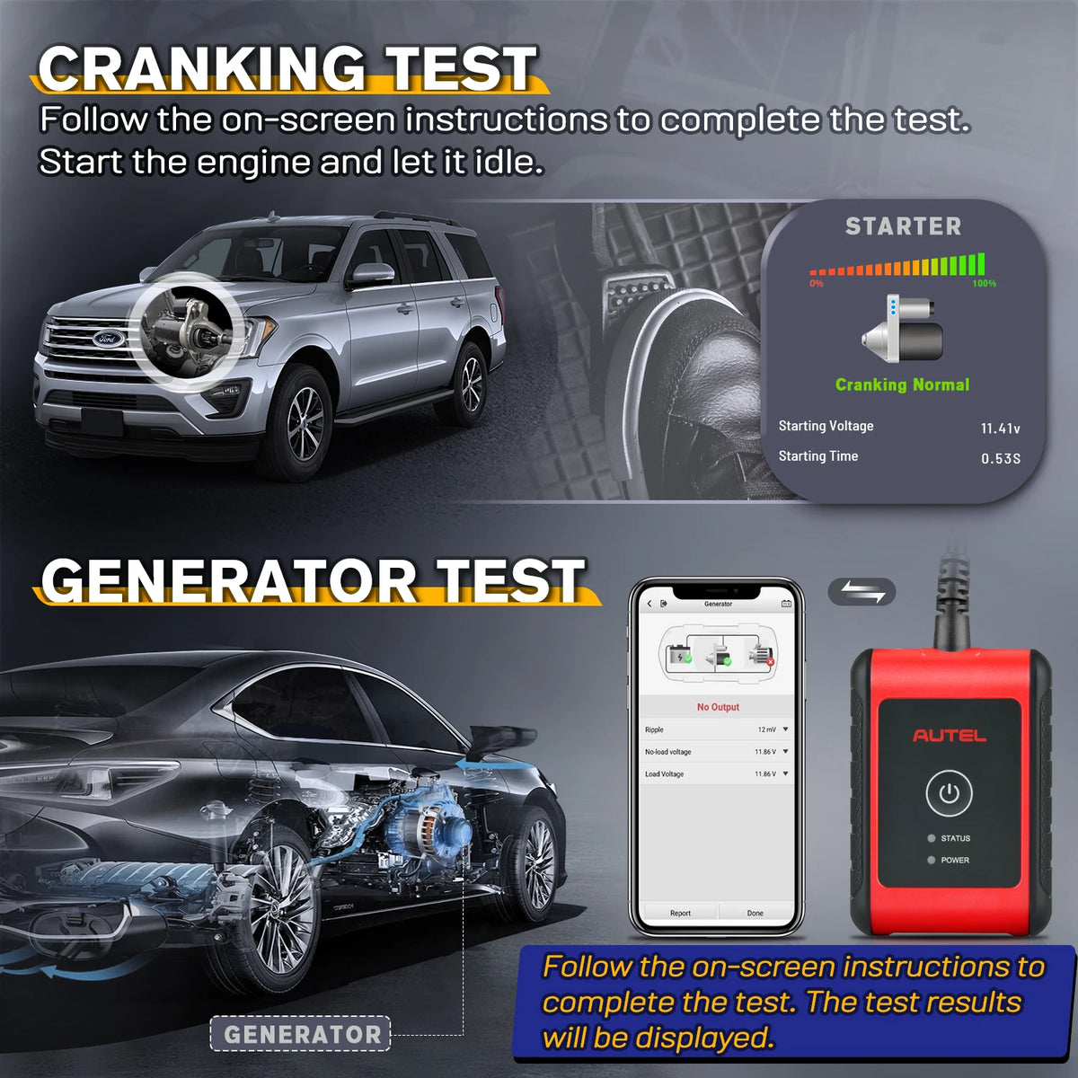 Autel MaxiBAS BT506 Auto Battery and Electrical System Analysis Tester 6V 12V 100 - 2000 CCA Car Battery Testing Tool