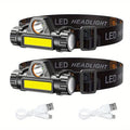 2X USB Rechargeable LED Headband Light