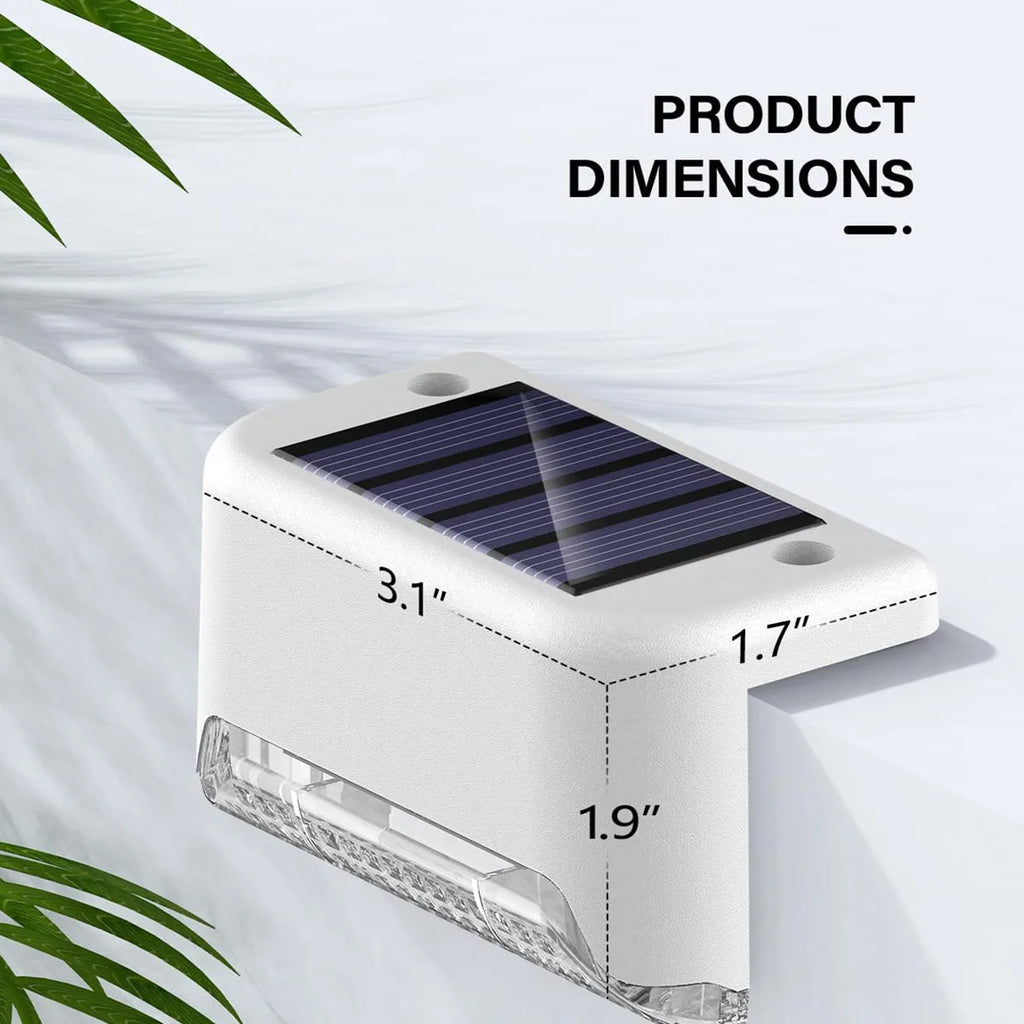 4/12 Pack Deck Lights Solar Powered, Solar Step Lights Outdoor Waterproof LED, Black or White Housing, Cool White, Warm White, RGB