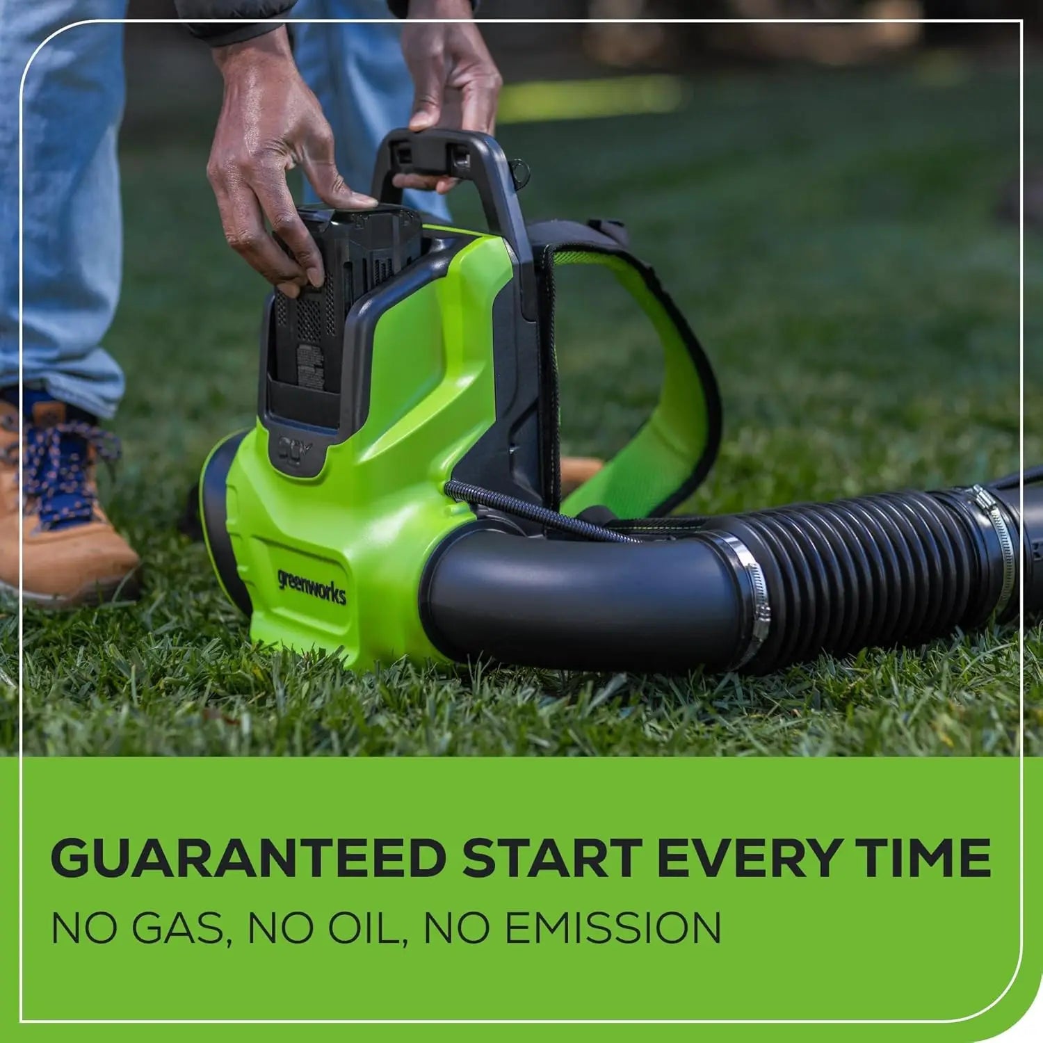 80V Backpack Leaf Blower, 750 CFM, 4.0Ah Battery and Charger