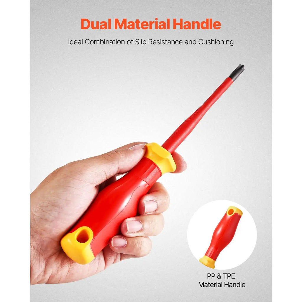 50-Piece Insulated Screwdriver Set, Professional Electrical Screwdriver Set, 1000V Insulated Electrician Tool, with Magnetic Tips, T-Handle Hex Wrench, Screwdriver, Single-Pole Voltage Tester
