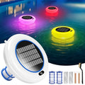 Solar Powered Pool Ionizer for Above Ground Inground Pools, Copper Rod Filter Accessories, Blue, Temperature Display 20-Hour Ru
