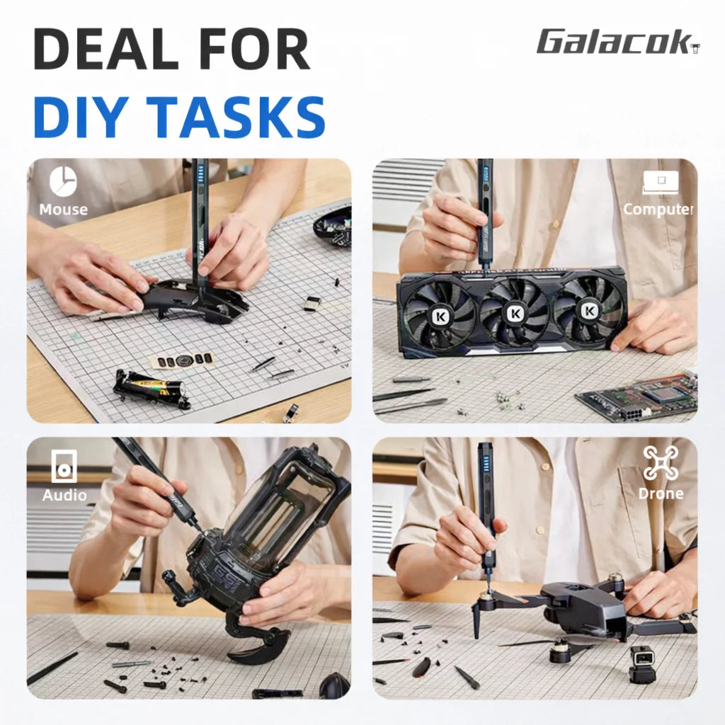 68 in 1 Mini Electric Screwdriver, Precision Electric Screwdriver Set with Magnetic Bits, Rechargeable Portable Screwdrivers