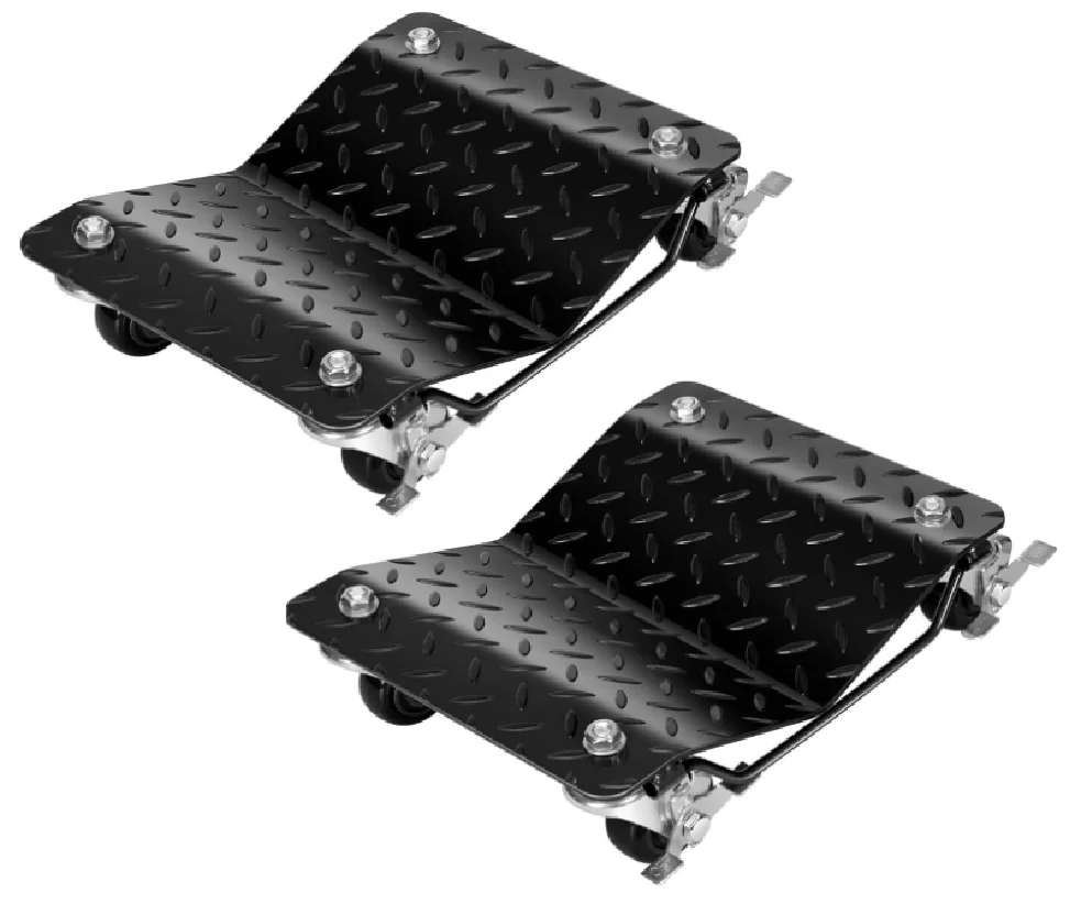 HiMiss Car Wheel Dolly, 6000 lbs/2722 kg Car Moving Cart with Brakes, 2/4 Piece, Heavy-Duty Vehicle Dolly, Moving Cars, Trucks, Trailers, Motorcycles  and Boats