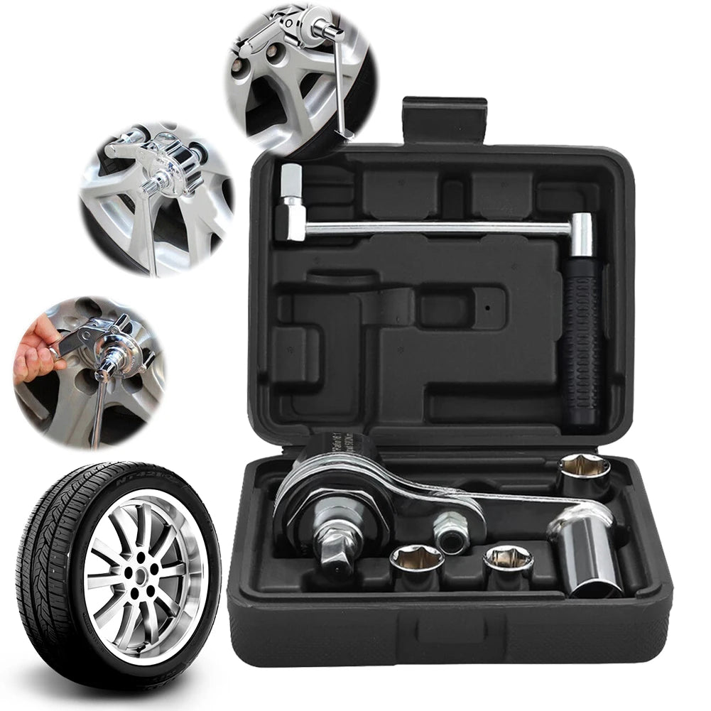 ATUOTIN Chrome Vanadium Steel Torque Multiplier Wrench Set with 17mm/19mm/21mm Sockets Lug Nut Remover Wrench Booster Tire Nut Remover