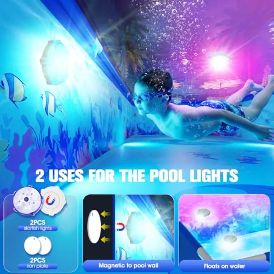 WaveHaven Above Ground Pool for backyard use, steel frame with blue PVC liner, easy-set assembly, 7ft x 4Ft x 24in rectangular family pool