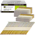 Meite 30 Degree Framing Nails 2-3/8 Inch Galvanized Paper Collated for Framing Nailer Gun, Offset Round Head Smooth Shank for Decking